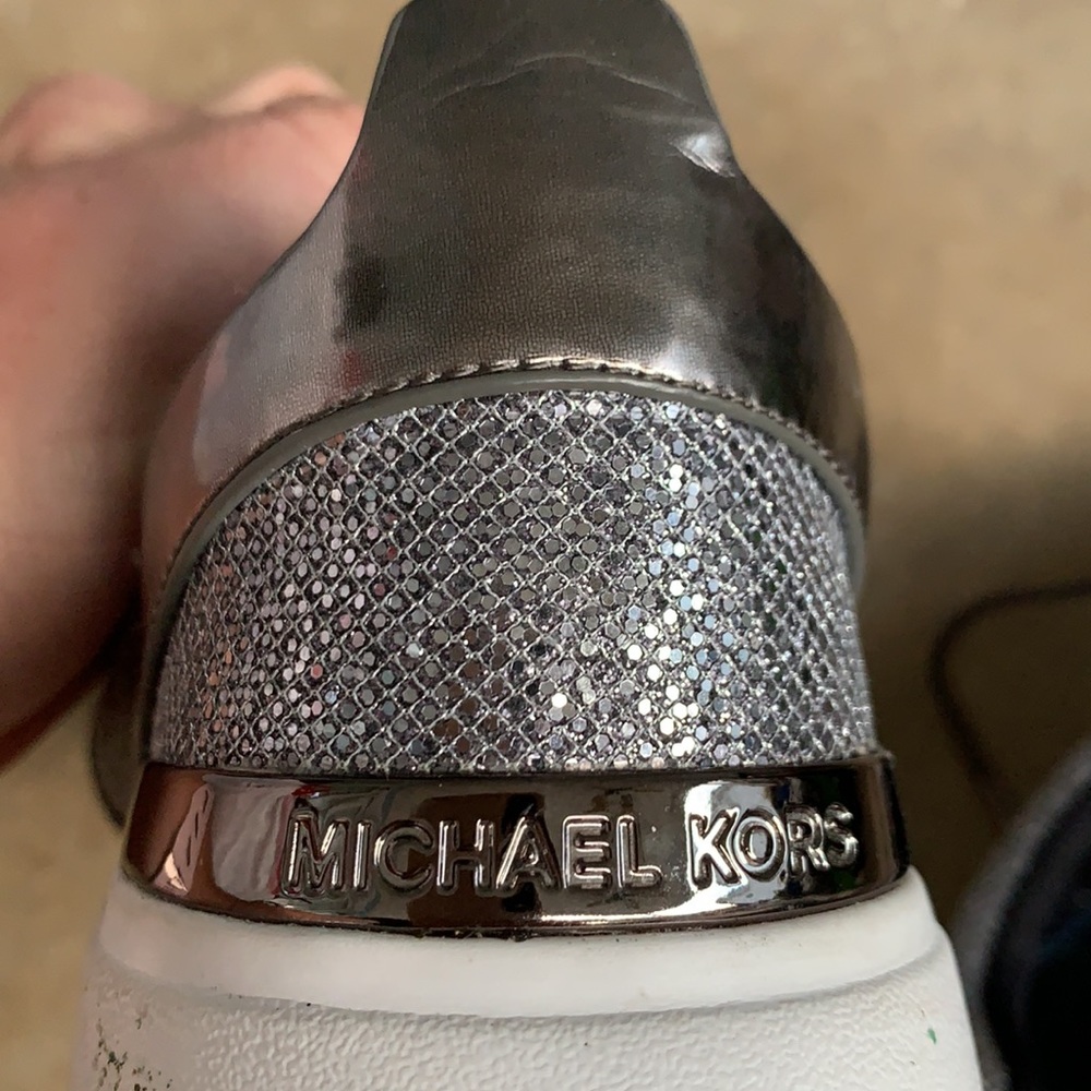 Michael Kors silver sneakers, 8.5 great condition. - Picture 4 of 5